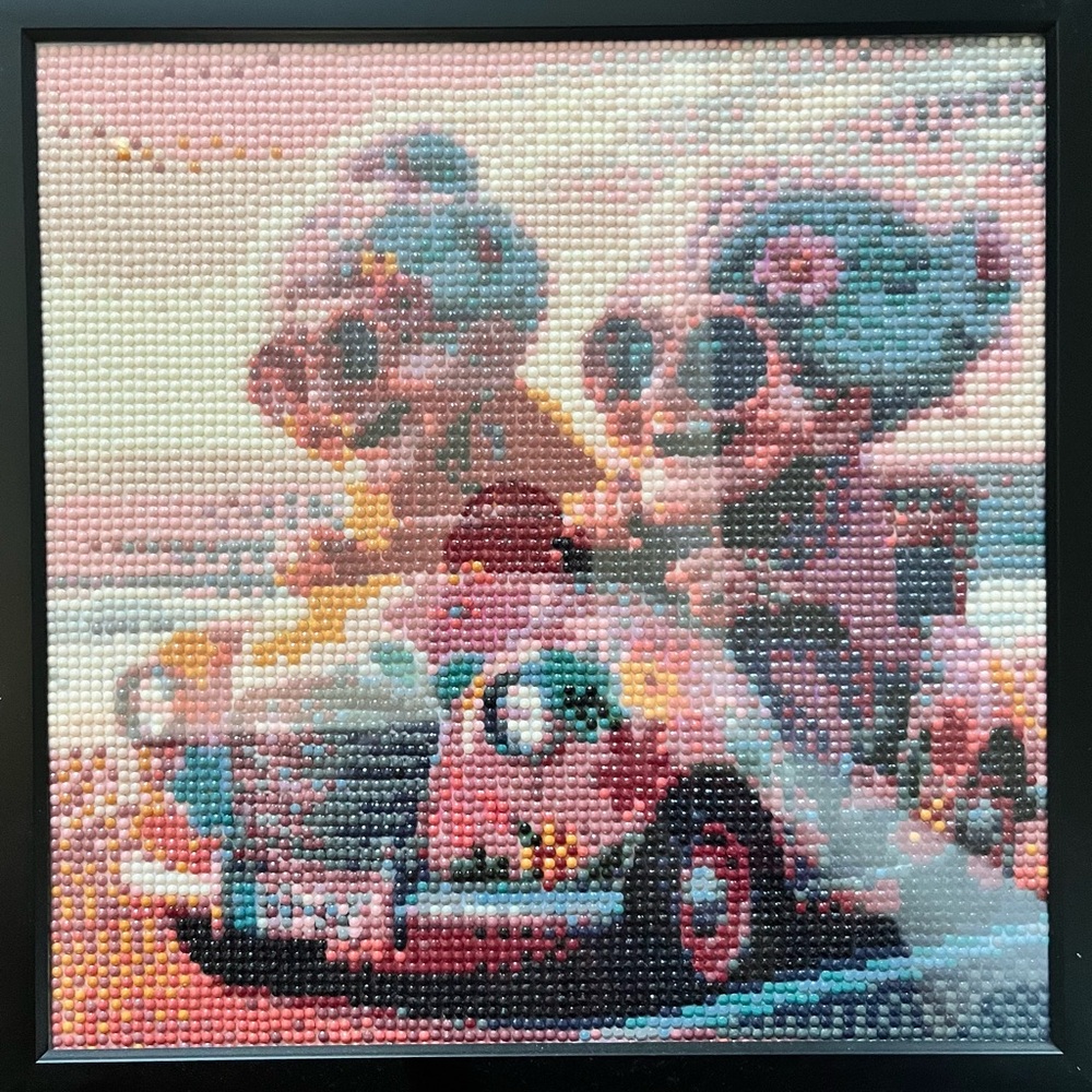 Colorful Diamond Painting with Black Frame